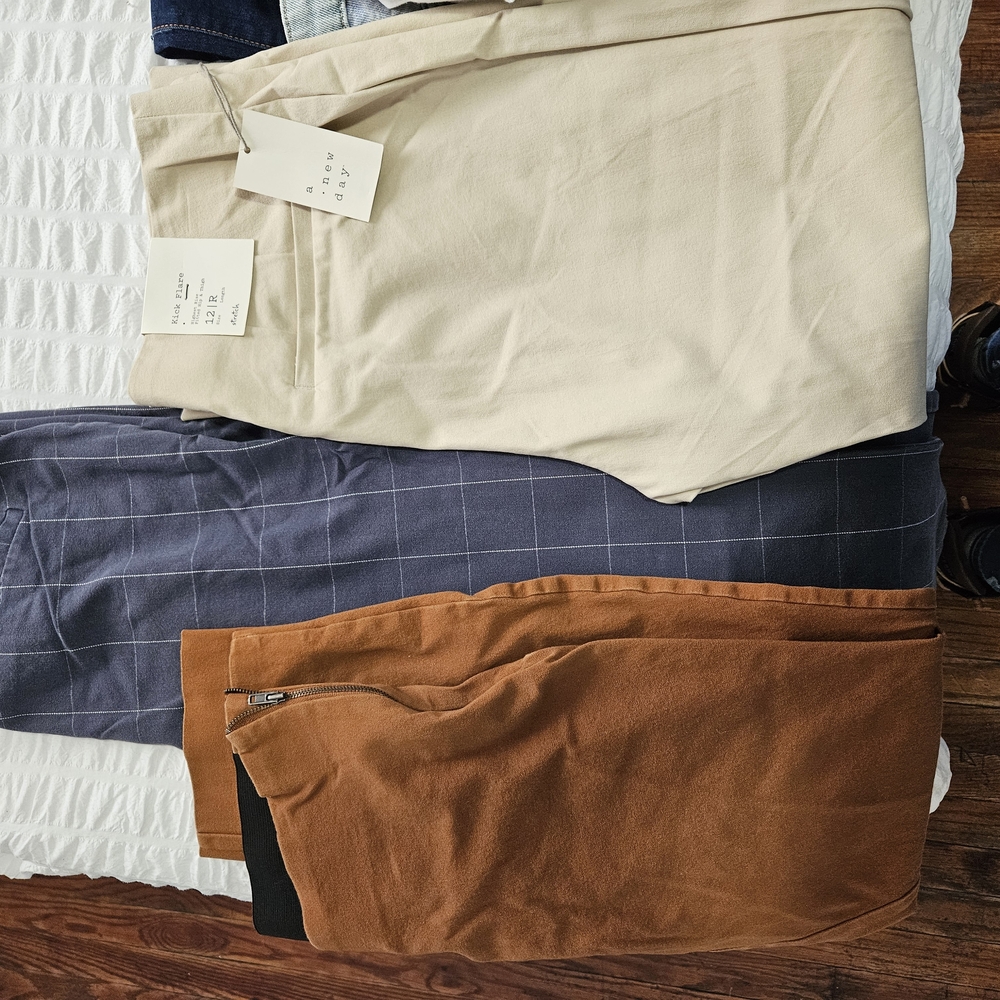 Womens Casual Pants Set - Beige, Navy, Brown
